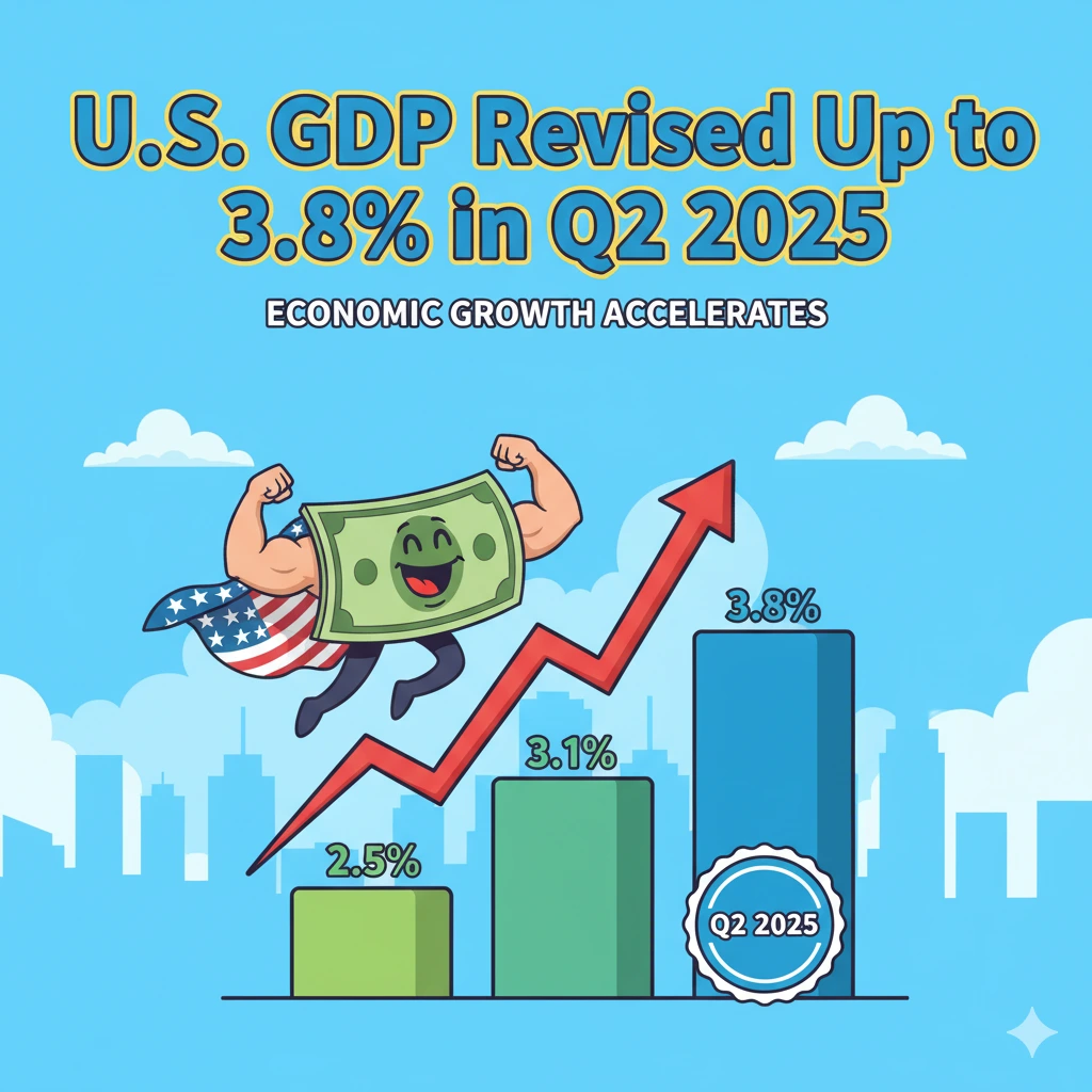 U.S. GDP Revised Up to 3.8% in Q2 2025 –  Implications for Fed & Markets